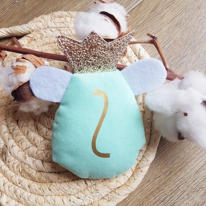 Souris dents de lait menthe et or personnalisable