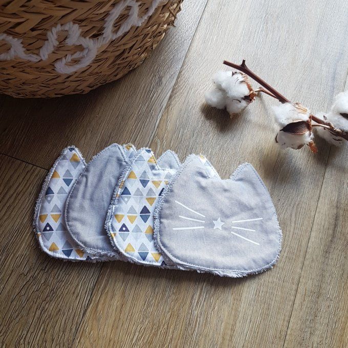 Lingette lavable chat beige