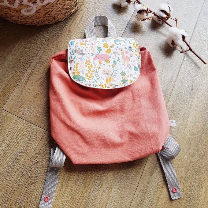 Sac à dos maternelle terra cotta imprimé jungle