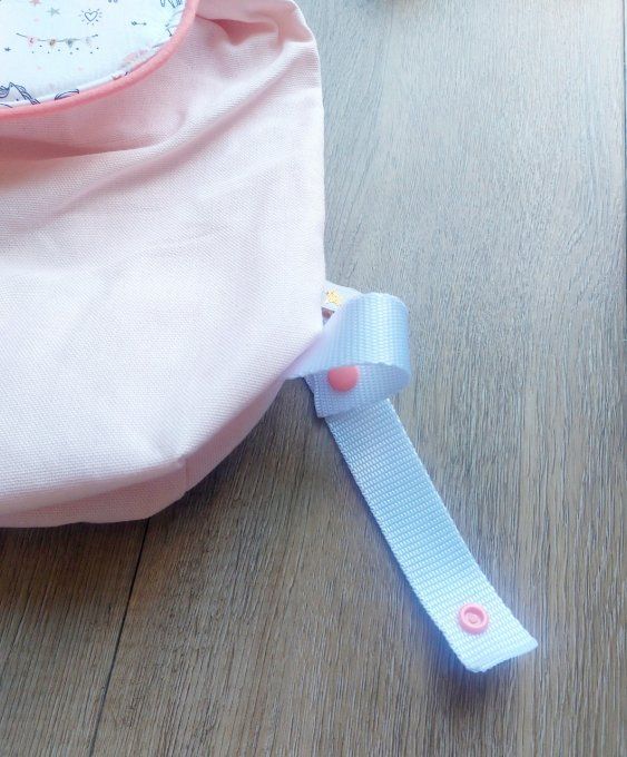 Sac à dos maternelle rose poudré licorne