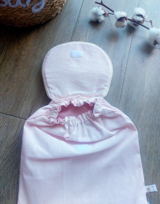 Sac à dos maternelle  rose poudré imprimé fleuri