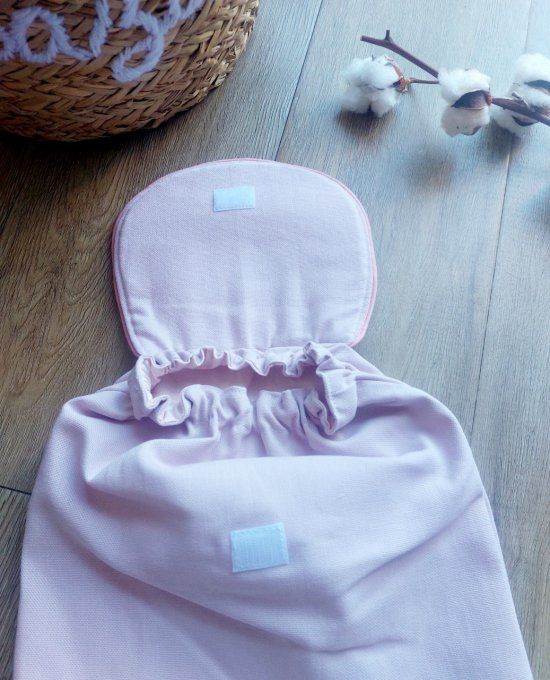 Sac à dos maternelle vieux rose imprimé coeur