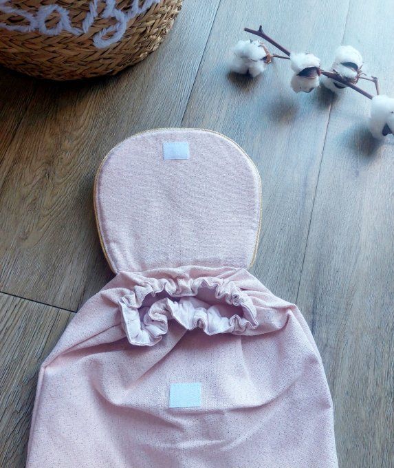 Sac à dos maternelle rose lurex doré souricette