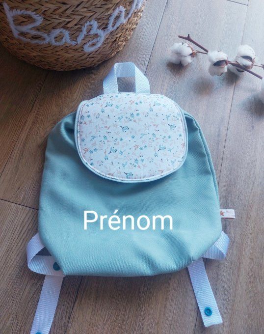 Sac à dos maternelle amande imprimé fleuri