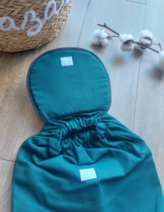 Sac à dos maternelle vert sapin imprimé super héro