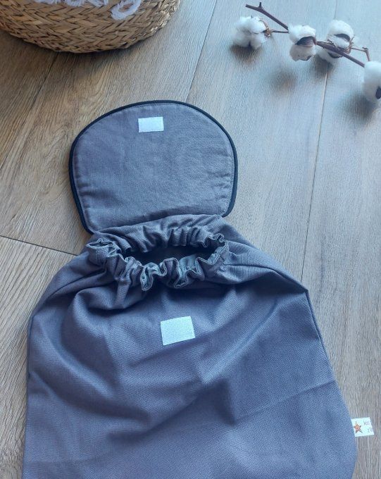 Sac à dos maternelle gris anthracite imprimé héro