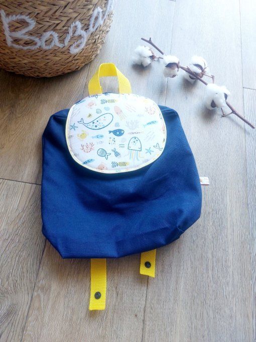 Sac à dos maternelle marine imprimé sea