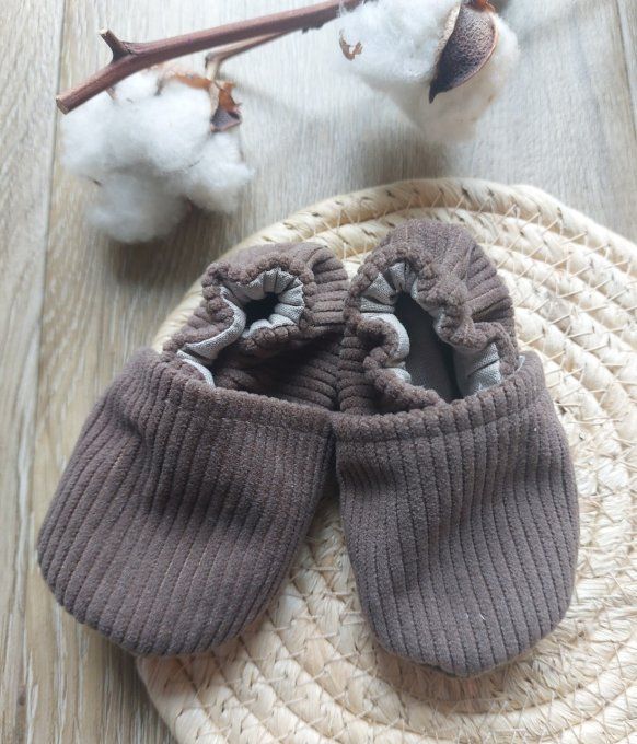 chaussons bébé garçon velours
