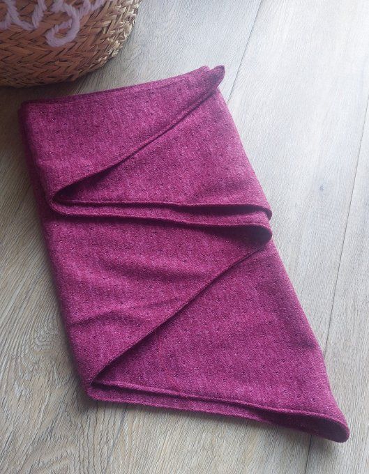 Foulard chèche maille lurex rose fuchsia