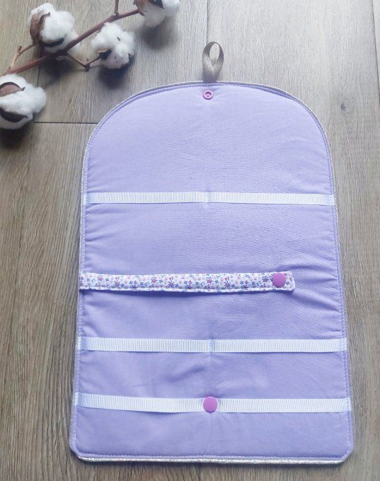 Pochette porte barrette 2 en 1 lilas