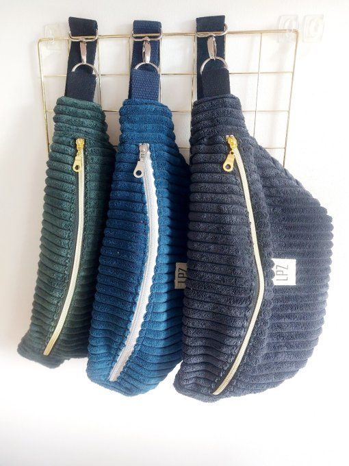 Banane velours côtelé doudou 3 coloris foncés