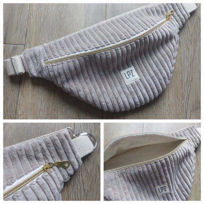 Banane velours côtelé doudou 3 coloris claires