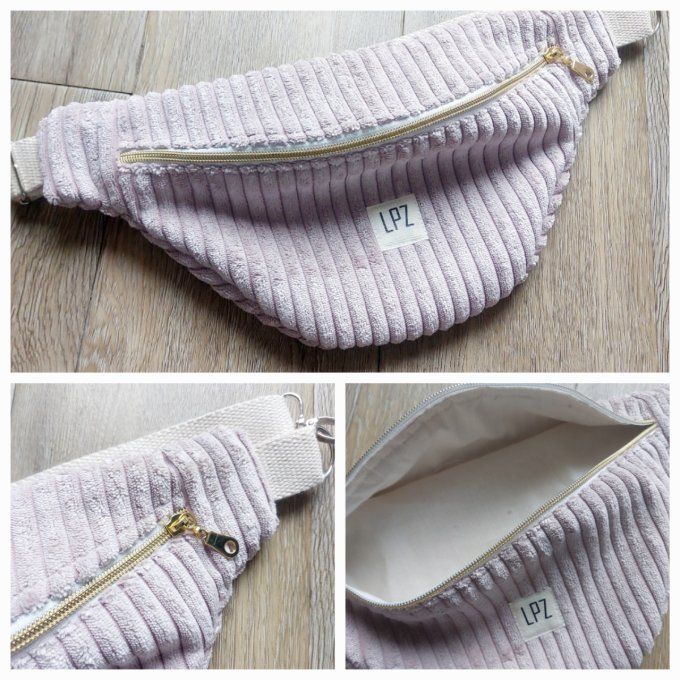Banane velours côtelé doudou 3 coloris claires
