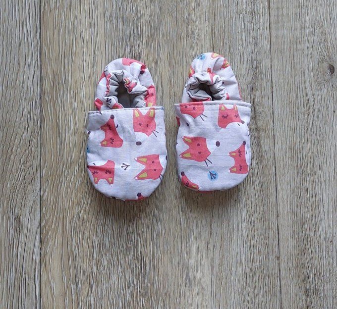Chaussons bébé renard 2 tailles