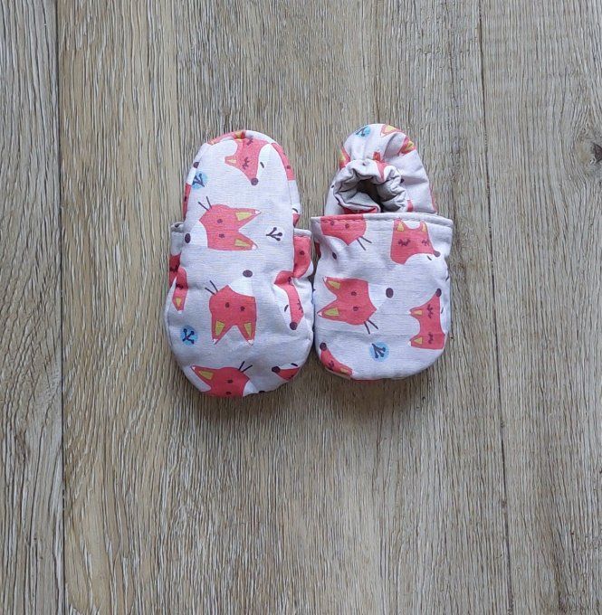 Chaussons bébé renard 2 tailles