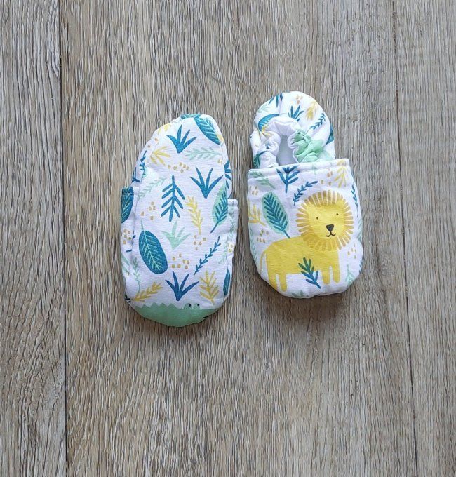 Chaussons bébé lion 2 tailles