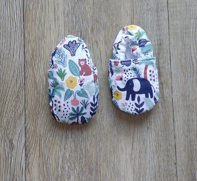 Chaussons bébé éléphant 2 tailles