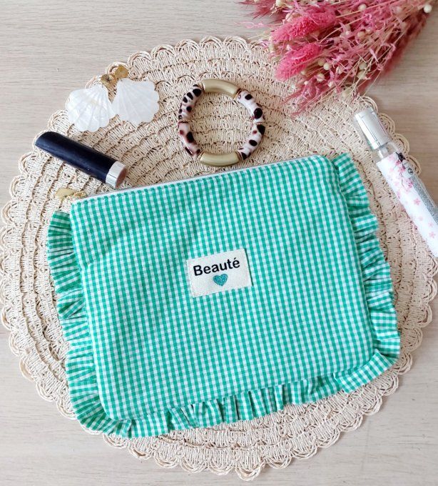 Trousses froufrou vichy petits carreaux