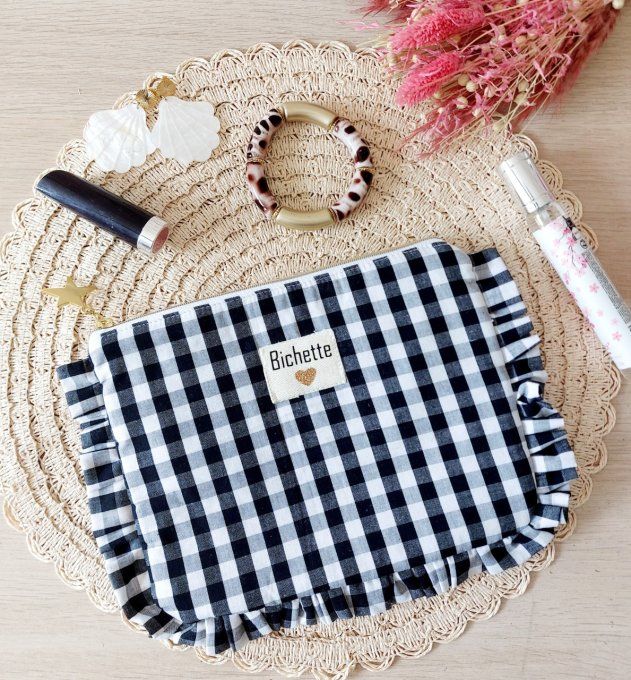 Trousses froufrou vichy grands carreaux