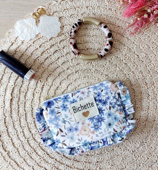 Mini trousse froufrou fleuri
