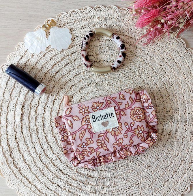 Mini trousse froufrou fleuri