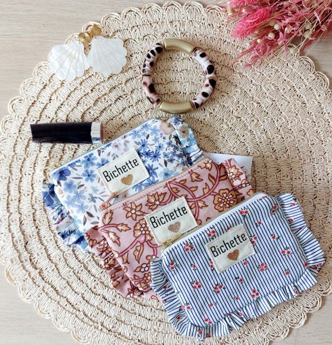 Mini trousse froufrou fleuri