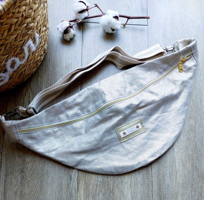 Maxi sac banane lin doré