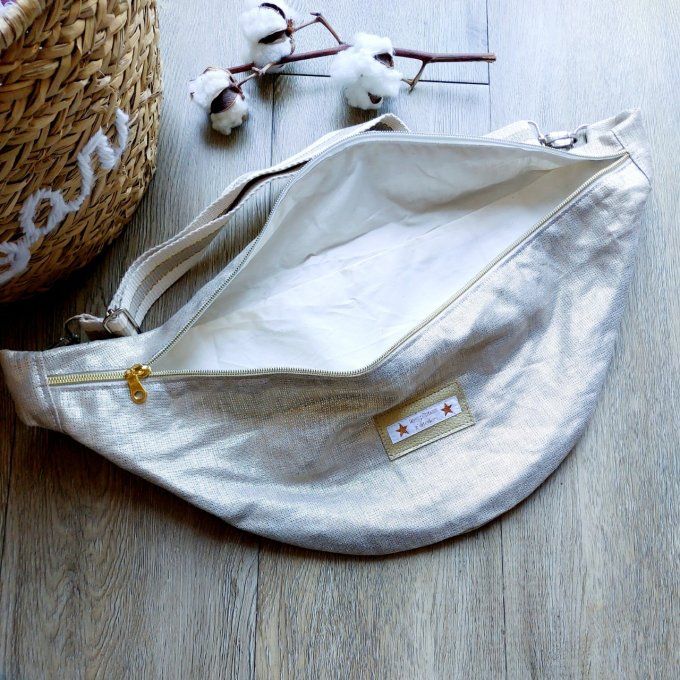 Maxi sac banane lin doré