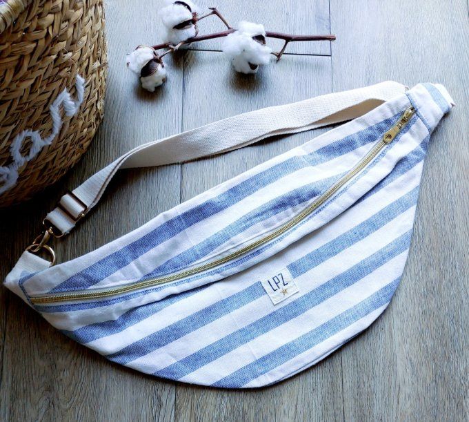 Maxi sac banane marinière 
