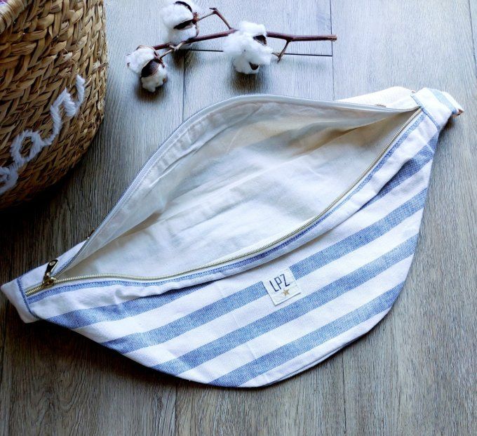 Maxi sac banane marinière 