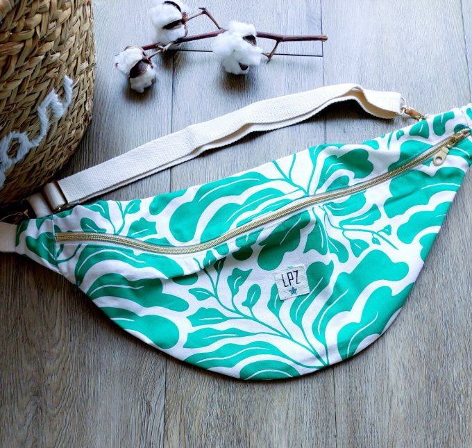 Maxi sac banane tropical vert