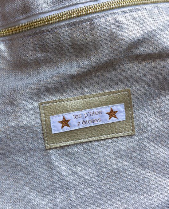 Maxi sac banane lin doré
