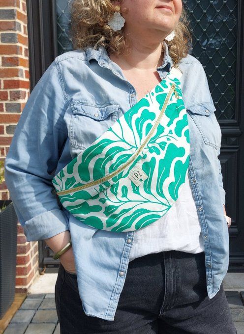 Maxi sac banane tropical vert