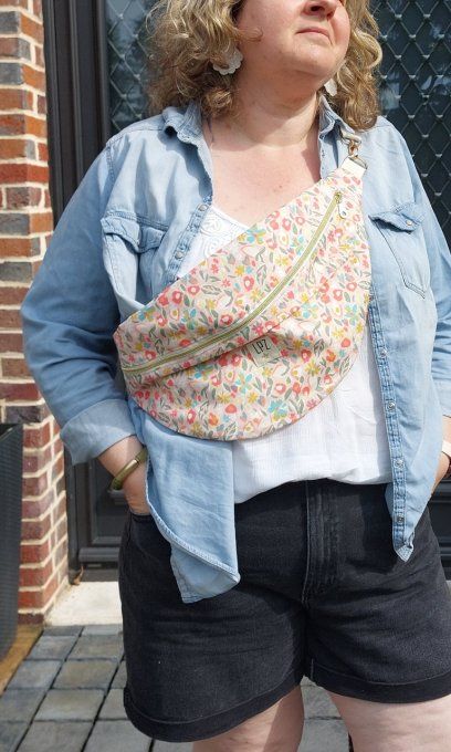 Maxi sac banane imprimé fleuris