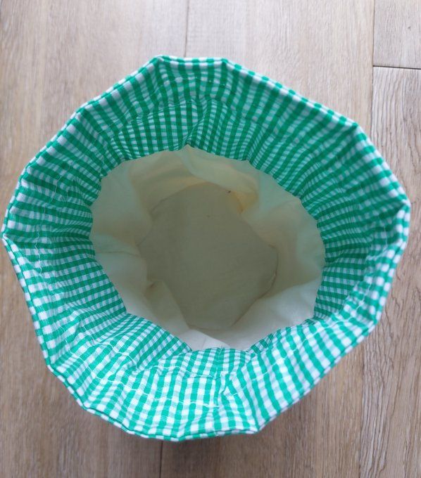 Panier pochon trousse rond tropical