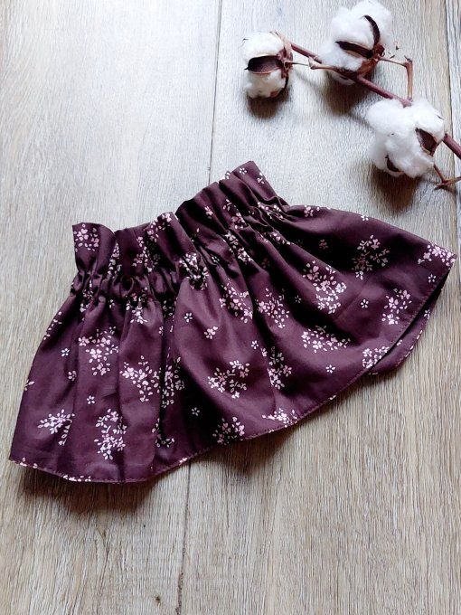 faux col froufrou fleuris