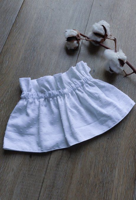 Faux col froufrou blanc