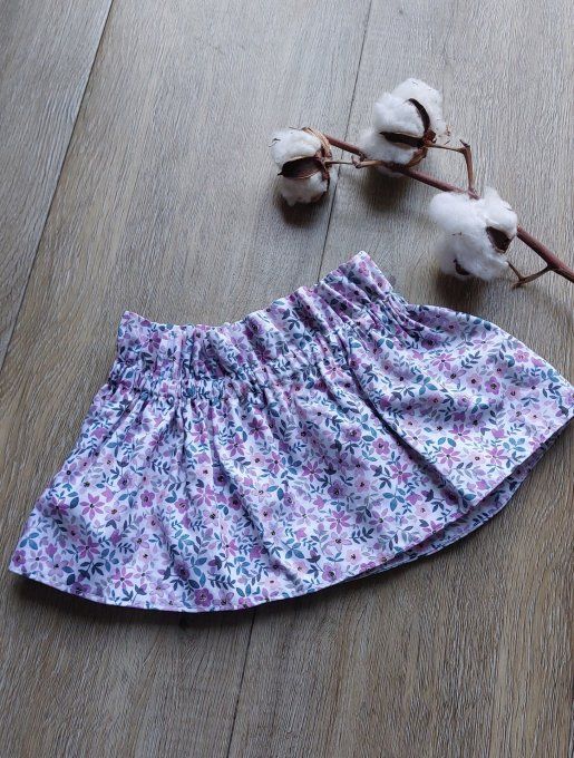 faux col froufrou fleuris