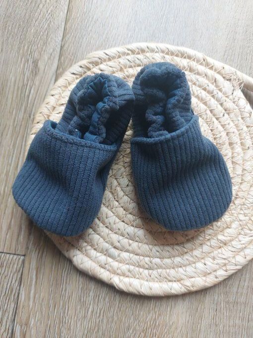 chaussons bébé garçon velours